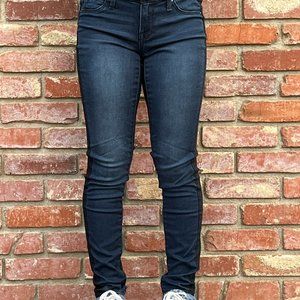 Mossimo Supply Co. Mid-Rise Denim Legging Black & Blue Women Size 0